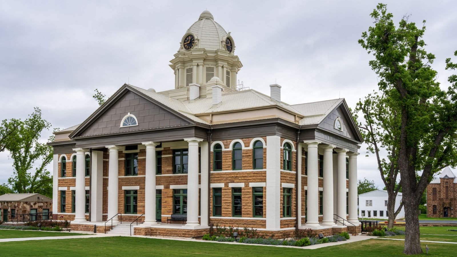 The historic Mason County Courthouse in Mason, Texas